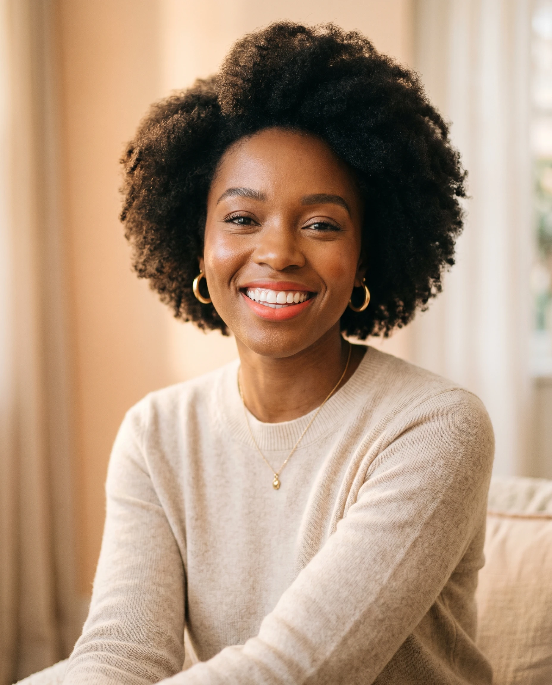 Smila patient smiling confidently mid-treatment with her clear aligners